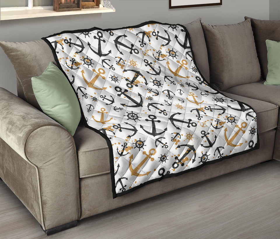 Anchors Rudders Pattern Premium Quilt