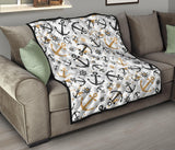 Anchors Rudders Pattern Premium Quilt