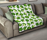 Cute Broccoli Pattern Premium Quilt