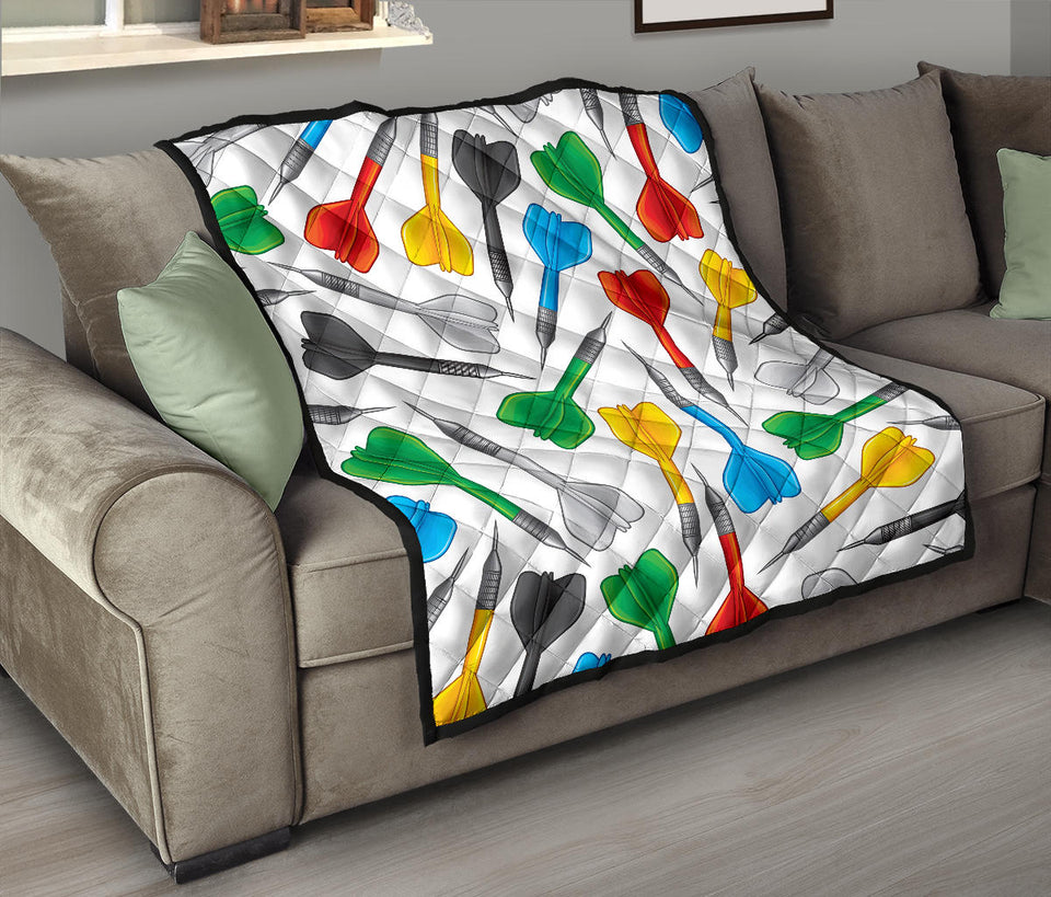 Darts Pattern Print Design 03 Premium Quilt