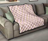 Golden Retriever Pattern Print Design 02 Premium Quilt