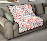 Giraffe Pattern Print Design 03 Premium Quilt
