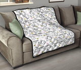 Siberian Husky Design Pattern Premium Quilt