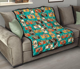 Camera Pattern Print Design 03 Premium Quilt