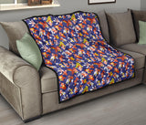 Goldfish Pattern Print Design 04 Premium Quilt