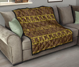 Egypt Hieroglyphics Pattern Print Design 03 Premium Quilt