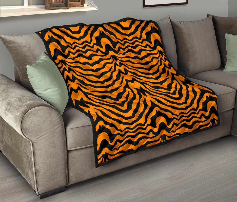 Bengal Tigers Skin Print Pattern Premium Quilt