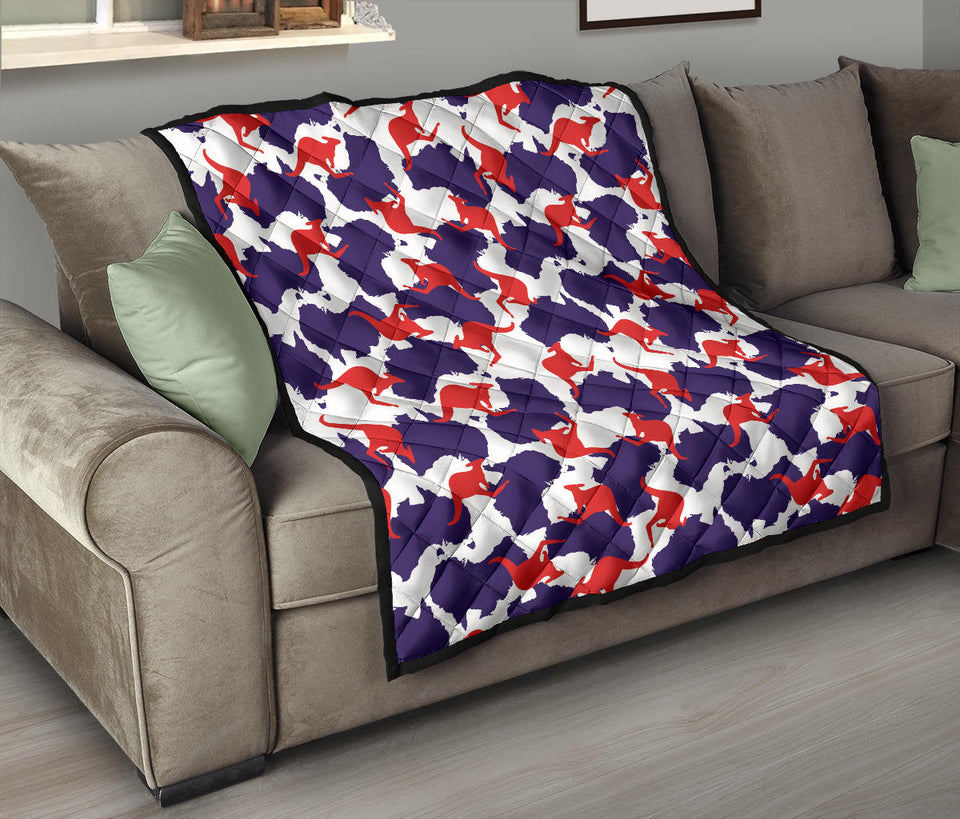 Kangaroo Australian Pattern Premium Quilt