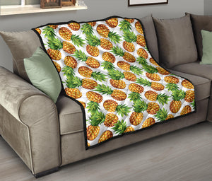 Pineapples Design Pattern Premium Quilt