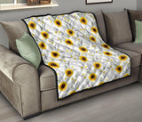 Beautiful Sunflowers Pattern Premium Quilt
