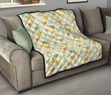 Hippopotamus Pattern Print Design 04 Premium Quilt