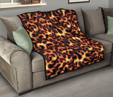 Fire Flame Dark Pattern Premium Quilt