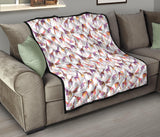 Giraffe Pattern Print Design 02 Premium Quilt