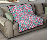 3D Sakura Cherry Blossom Pattern Premium Quilt