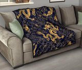 Gold Dragon Pattern Premium Quilt