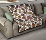 American Football Ball Pattern Premium Quilt