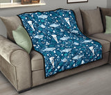 Cute Shark Pattern Premium Quilt
