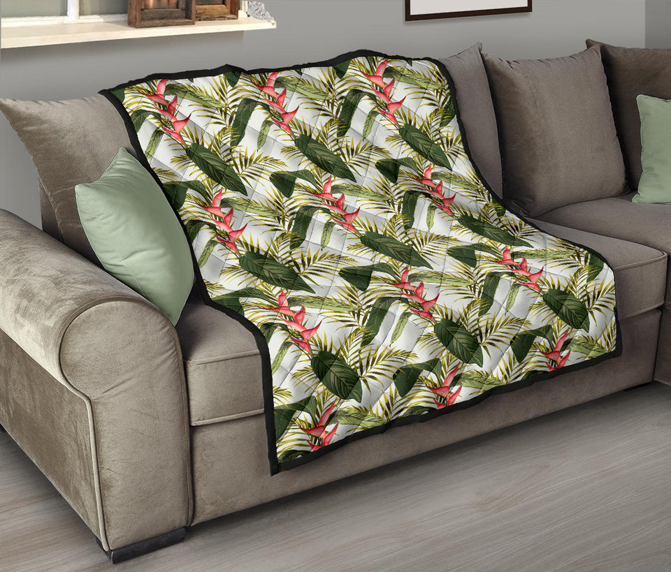 Heliconia Pattern Premium Quilt