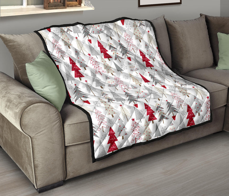 Cute Christmas Tree Pattern Premium Quilt