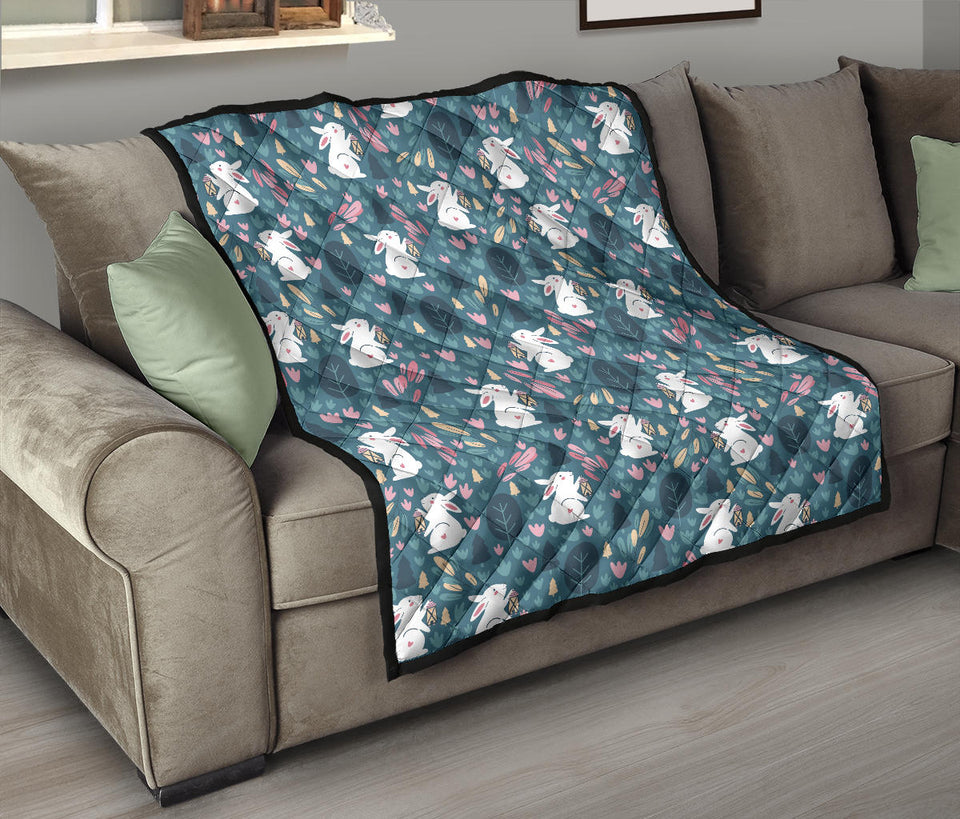 Cute Rabbit Pattern Premium Quilt