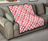 Lips Pattern Print Design 05 Premium Quilt