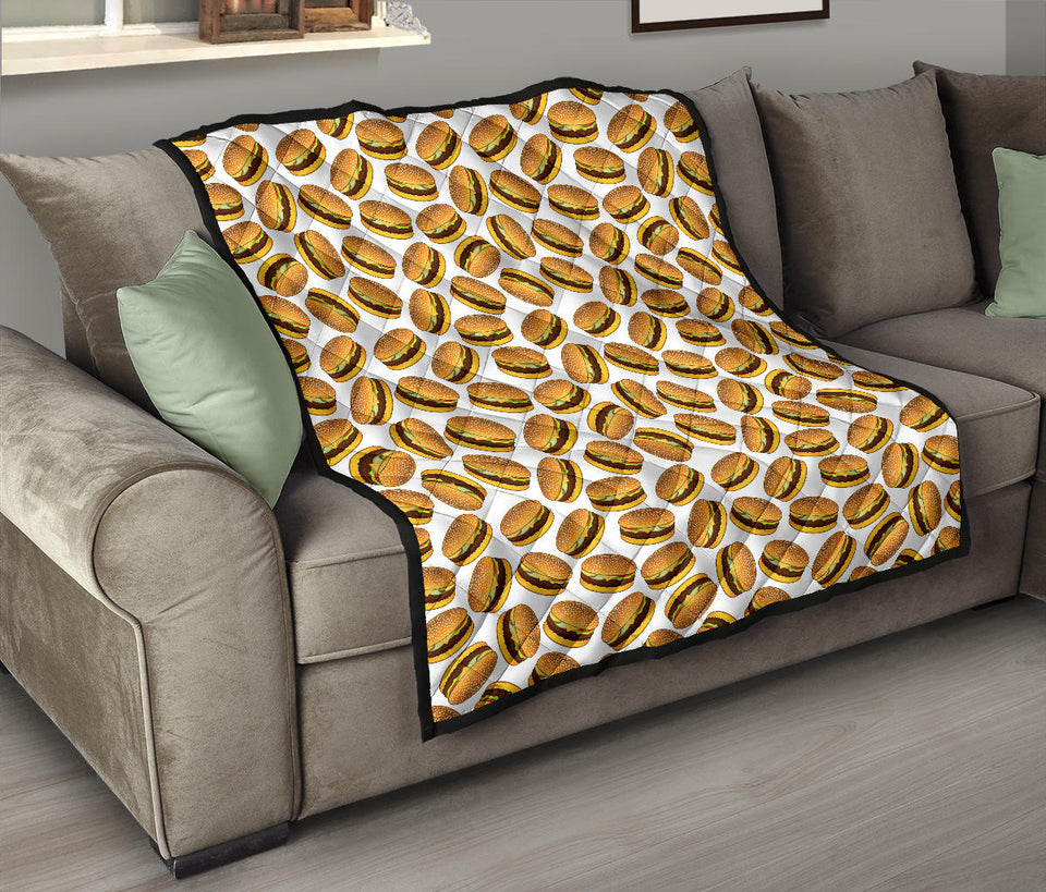Hamburger Pattern Print Design 03 Premium Quilt