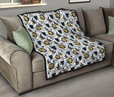 Lion Pattern Print Design 05 Premium Quilt