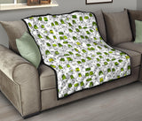 Sketch Funny Frog Pattern Premium Quilt