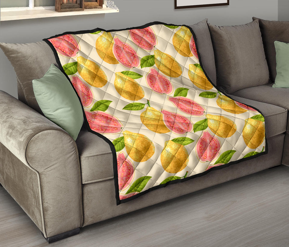 Beautiful Guava Pattern Premium Quilt