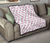 Pig Pattern Print Design 03 Premium Quilt