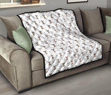 Greyhound Pattern Print Design 05 Premium Quilt