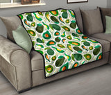 Avocado Design Pattern Premium Quilt