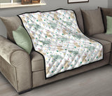 Cute Rhino Pattern Premium Quilt