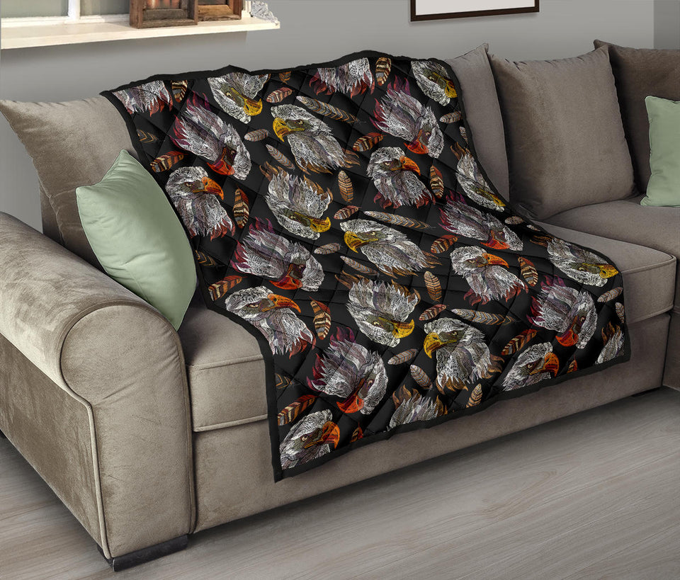 Eagle Pattern Print Design 05 Premium Quilt