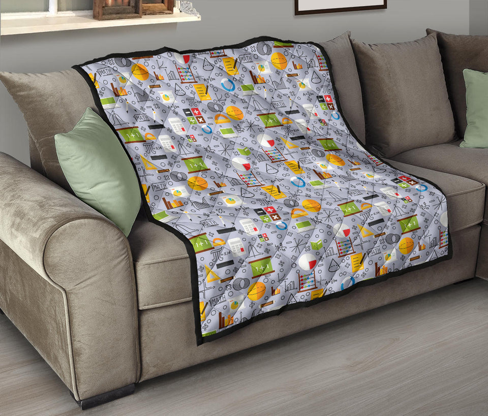 Math Pattern Print Design 04 Premium Quilt