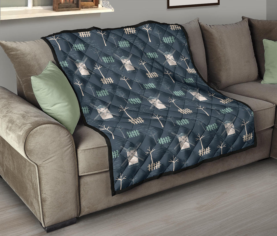 Windmill Tree Pattern Premium Quilt