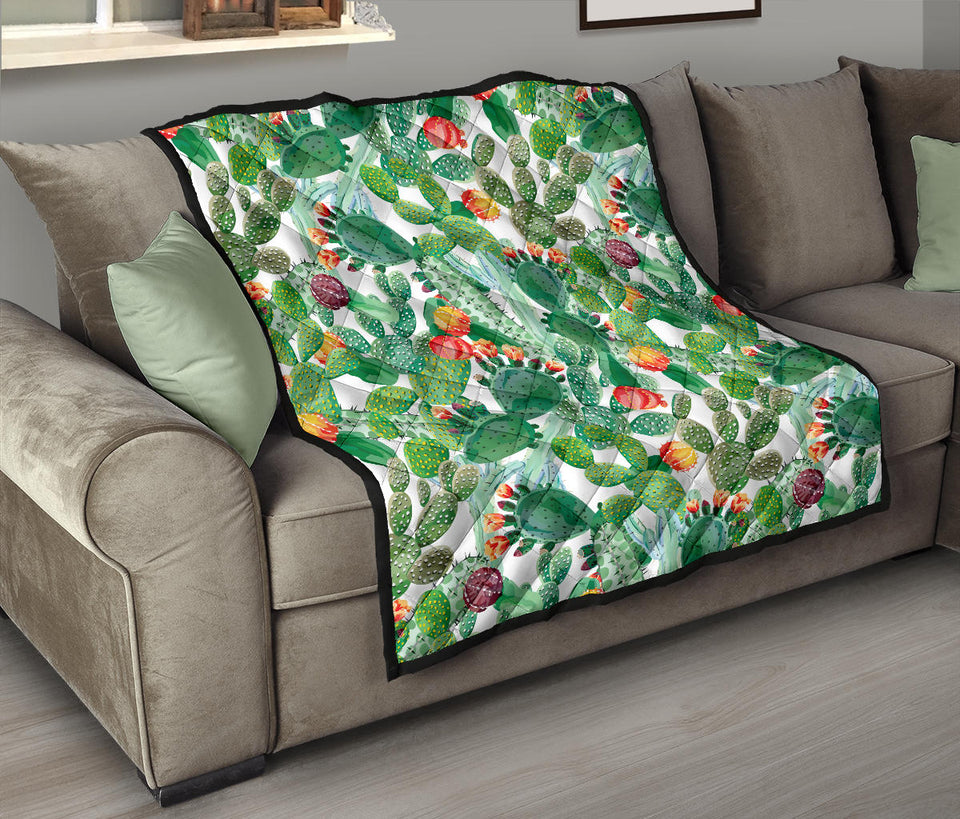 Cactus Design Pattern Copy Premium Quilt