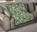 Coconut Pattern Print Design 01 Premium Quilt