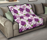 Cute Grape Pattern Premium Quilt