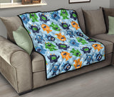 Alien Pattern Print Design 04 Premium Quilt