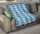 Stingray Pattern Print Design 03 Premium Quilt