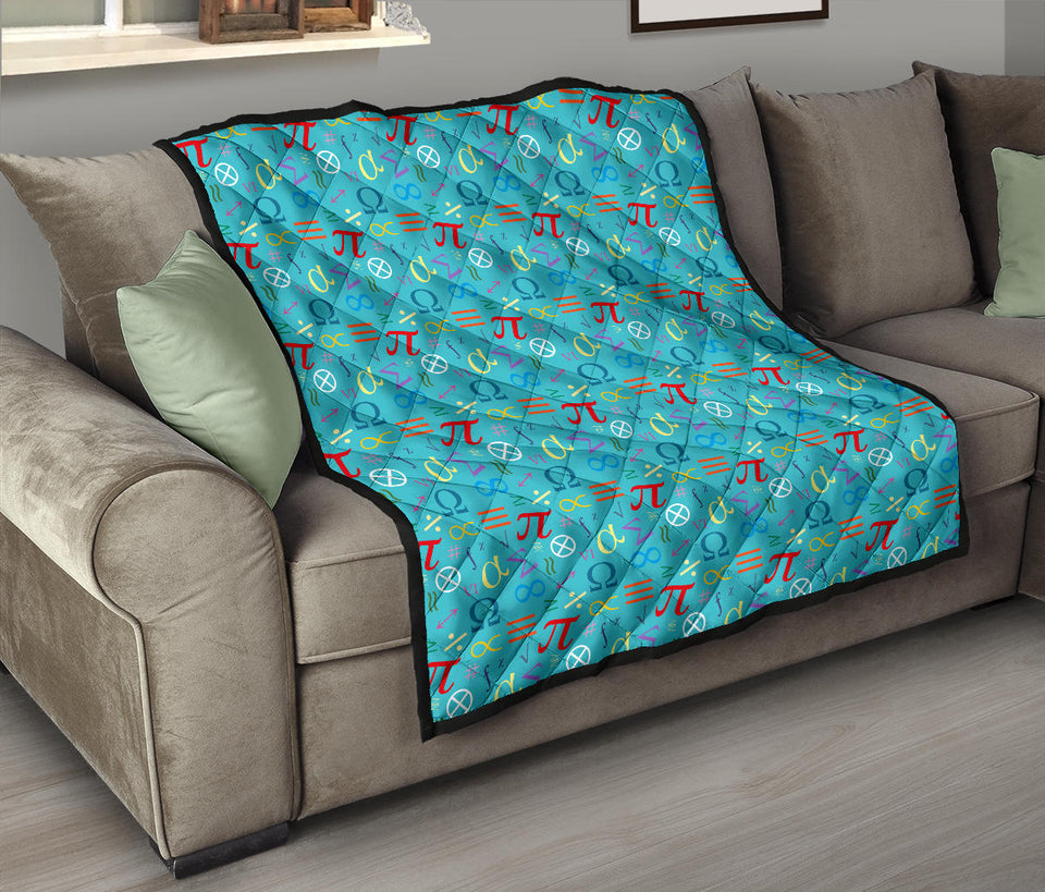 Math Pattern Print Design 02 Premium Quilt