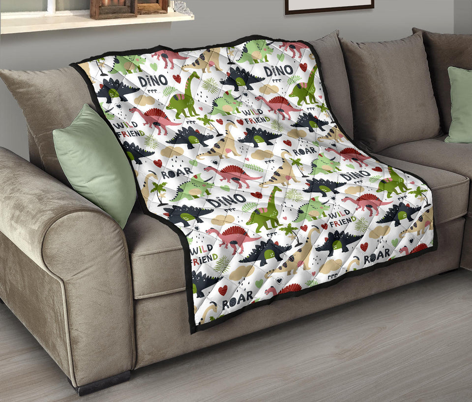 Cute Dinosaurs Pattern Premium Quilt