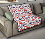 British Pattern Print Design 03 Premium Quilt