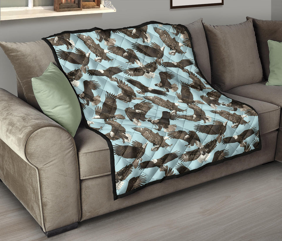 Eagle Pattern Print Design 01 Premium Quilt