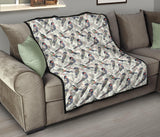 Pigeon Pattern Print Design 04 Premium Quilt