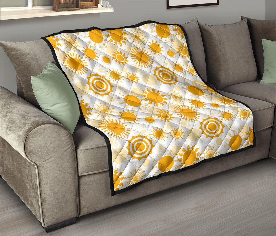 Sun Design Pattern Premium Quilt