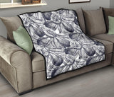 Guava Tropical Hand Drawn Pattern Premium Quilt