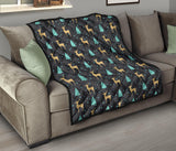 Deers Star Tree Pattern Premium Quilt