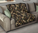 Horse Camo Camouflage Pattern Premium Quilt.